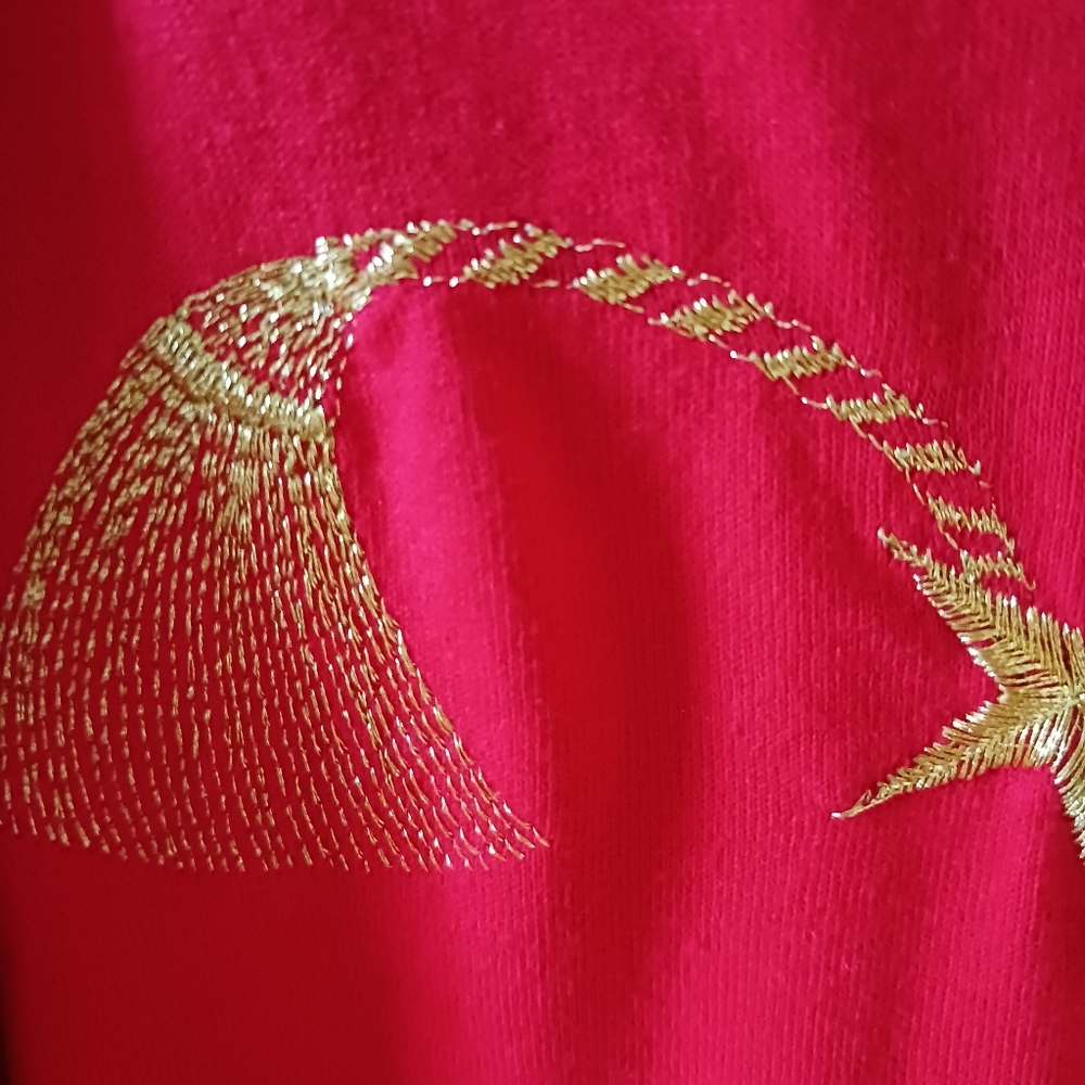 Red Embroidered Dress - Picture 4 of 7